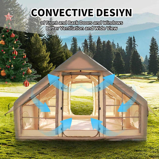 Air Inflatable Tent with mesh windows for enhanced breathability and outdoor visibility